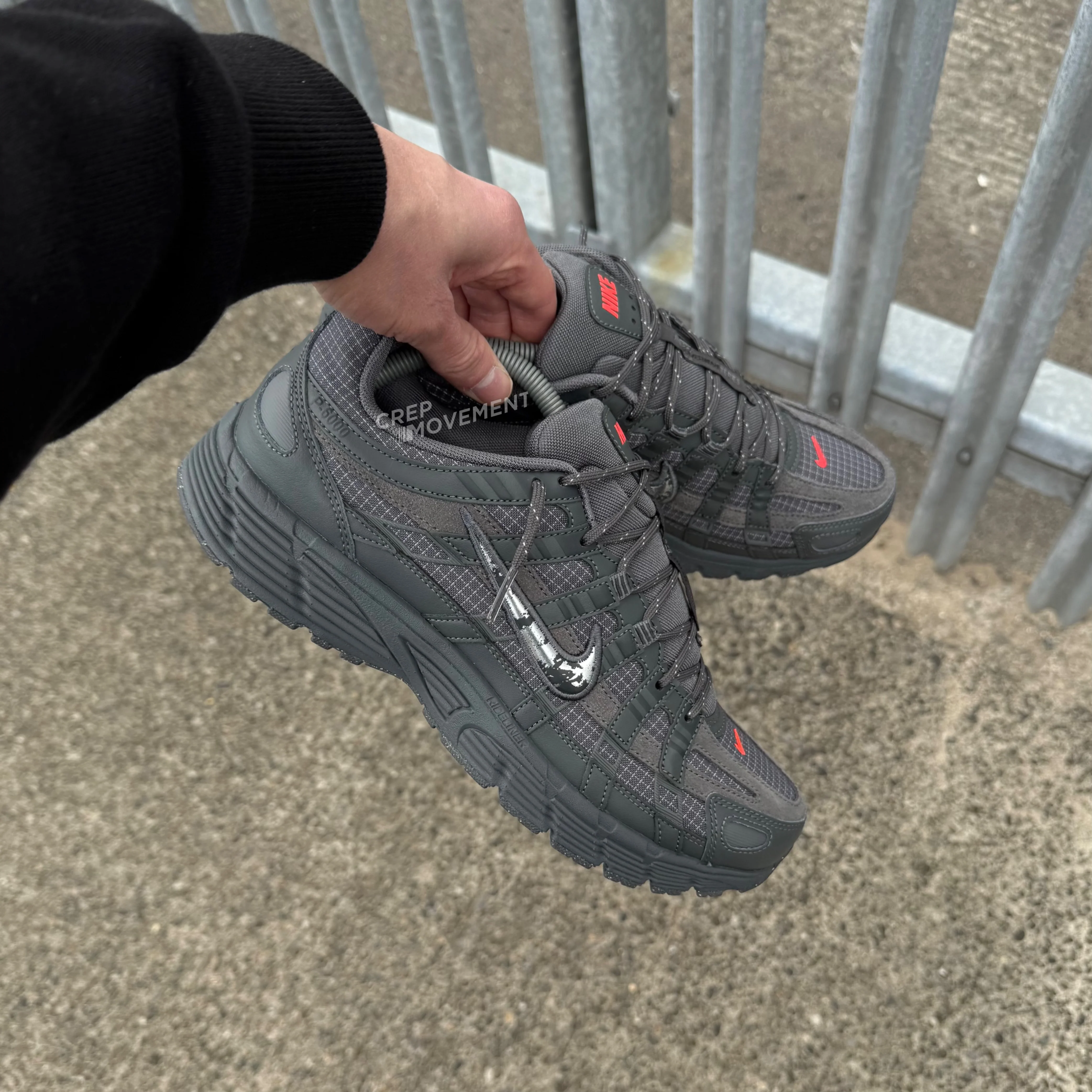NIKE P-6000 PRM - IRON GREY / CRIMSON - Image 3